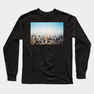 Tokyo Cityscape Shot on Film (Porta 400) Long Sleeve T-Shirt